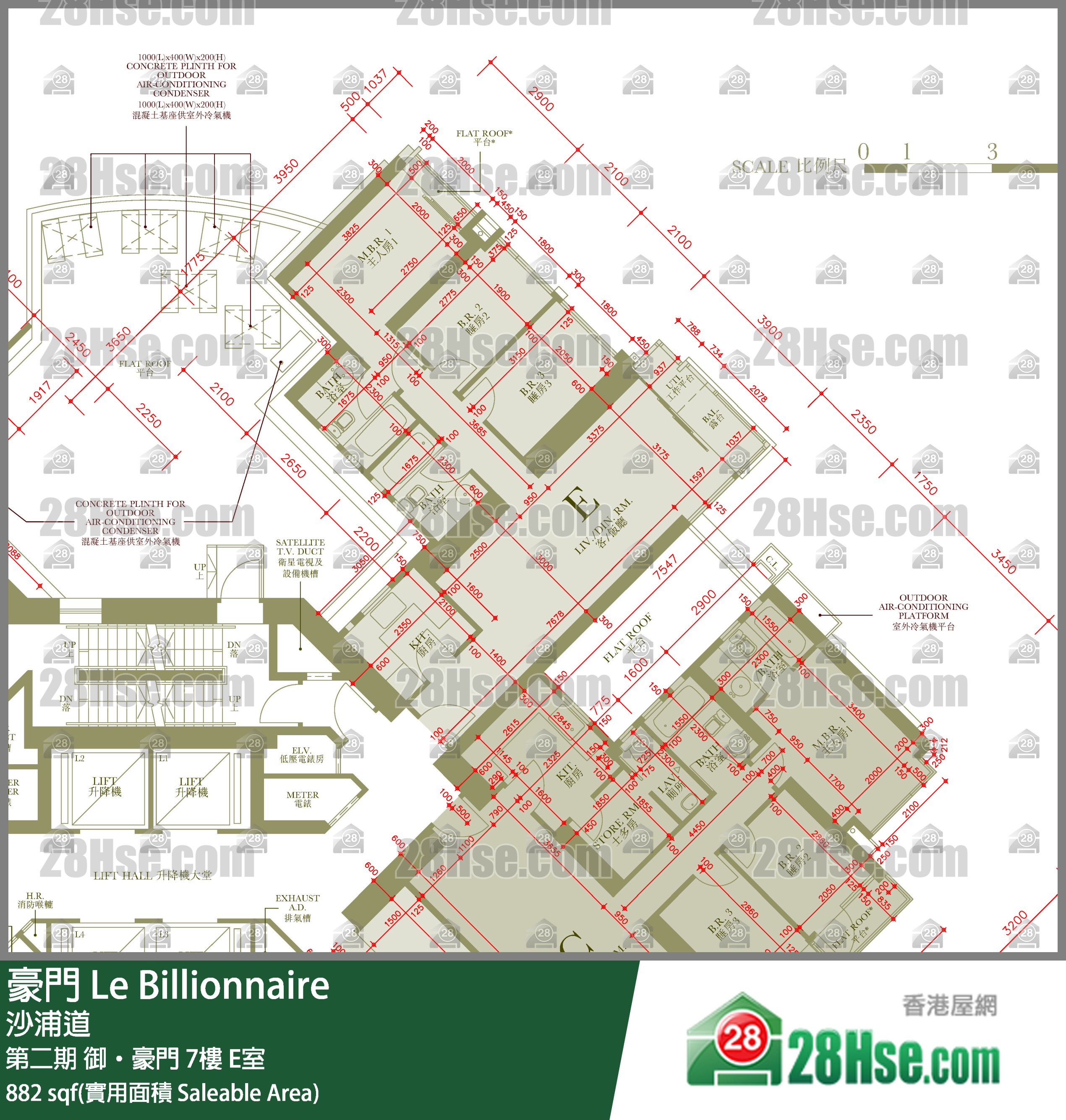 豪門 第二期 御‧豪門 7樓 E室 平面圖