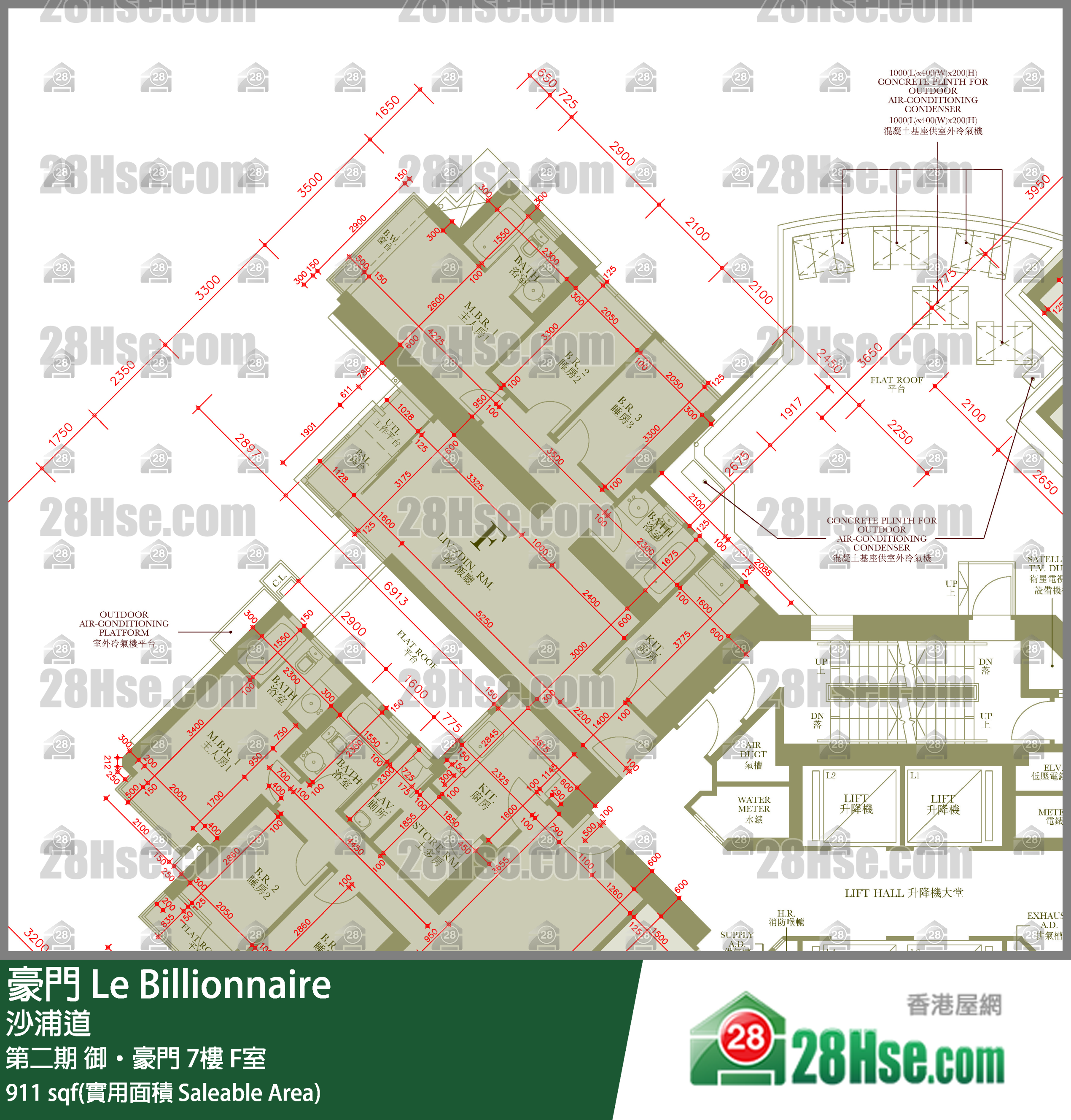 豪門 第二期御‧豪門7樓 F室 平面圖