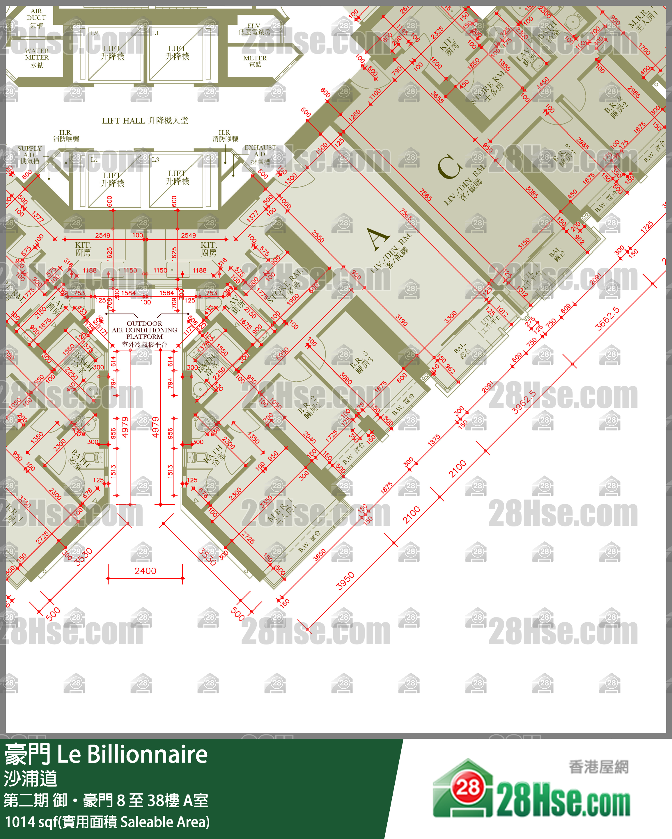 豪門 第二期御‧豪門26樓 A室 平面圖