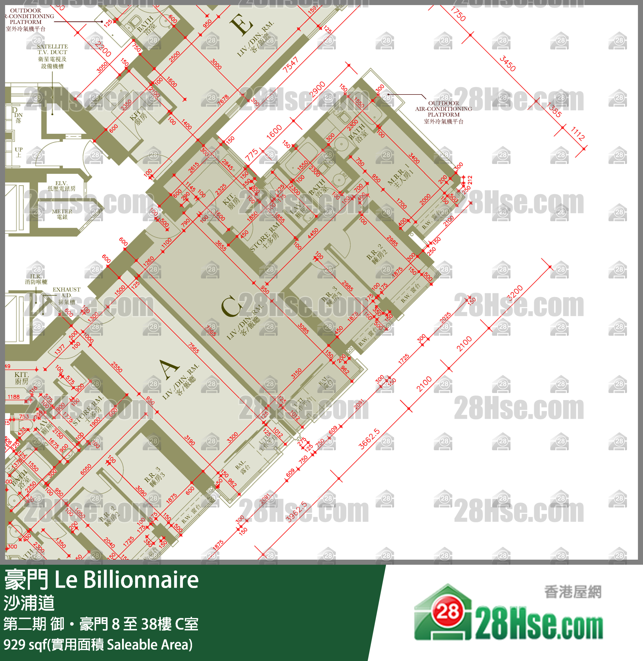 豪門 第二期 御‧豪門 11樓 C室 平面圖