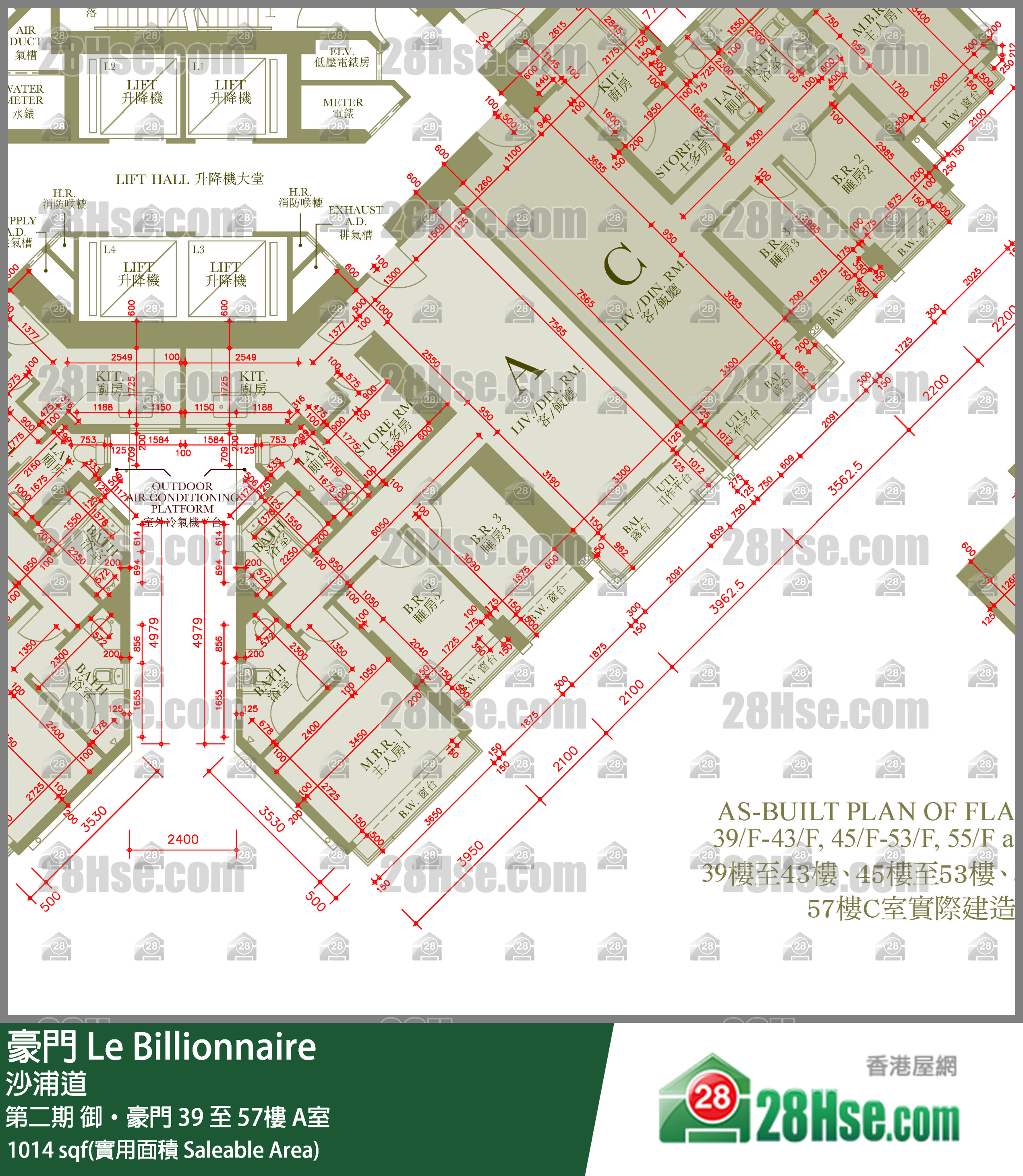 豪門 第二期御‧豪門51樓 A室 平面圖