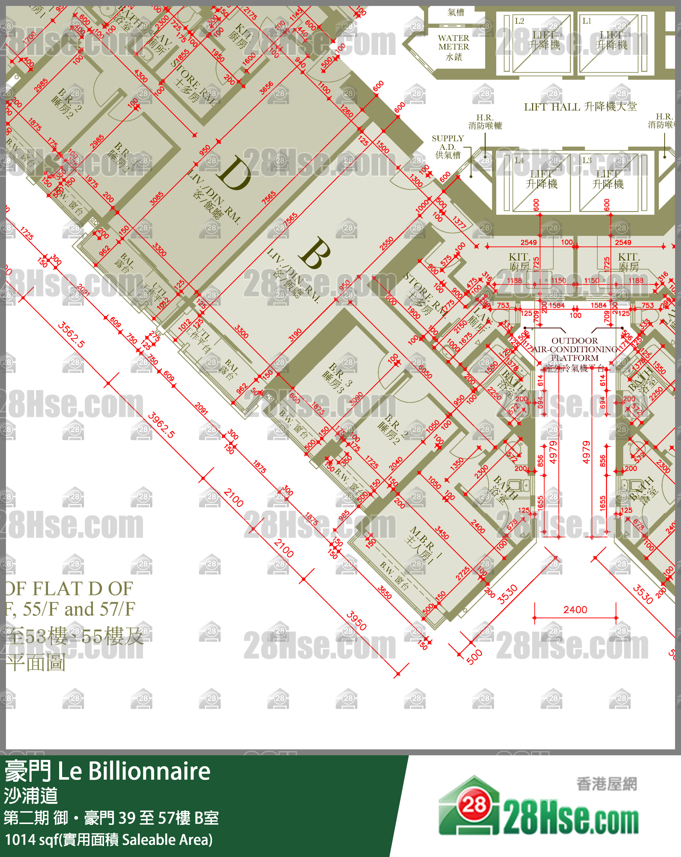 豪門 第二期 御‧豪門 47樓 B室 平面圖
