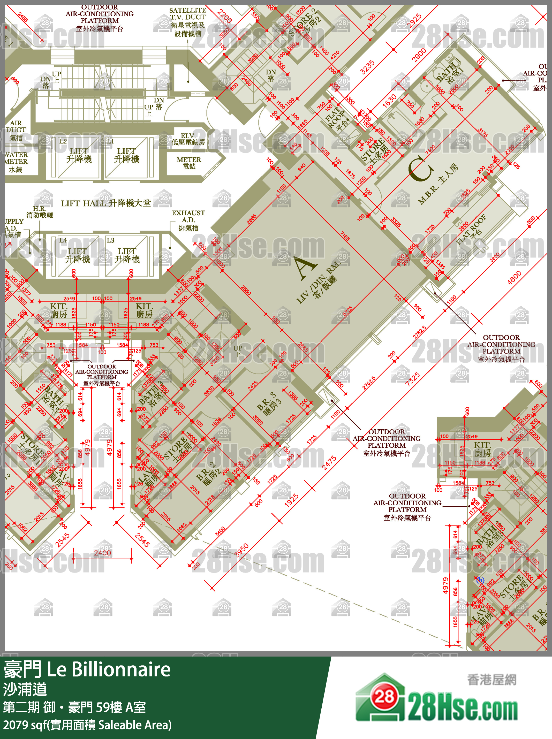 豪門 第二期御‧豪門60 A室 平面圖