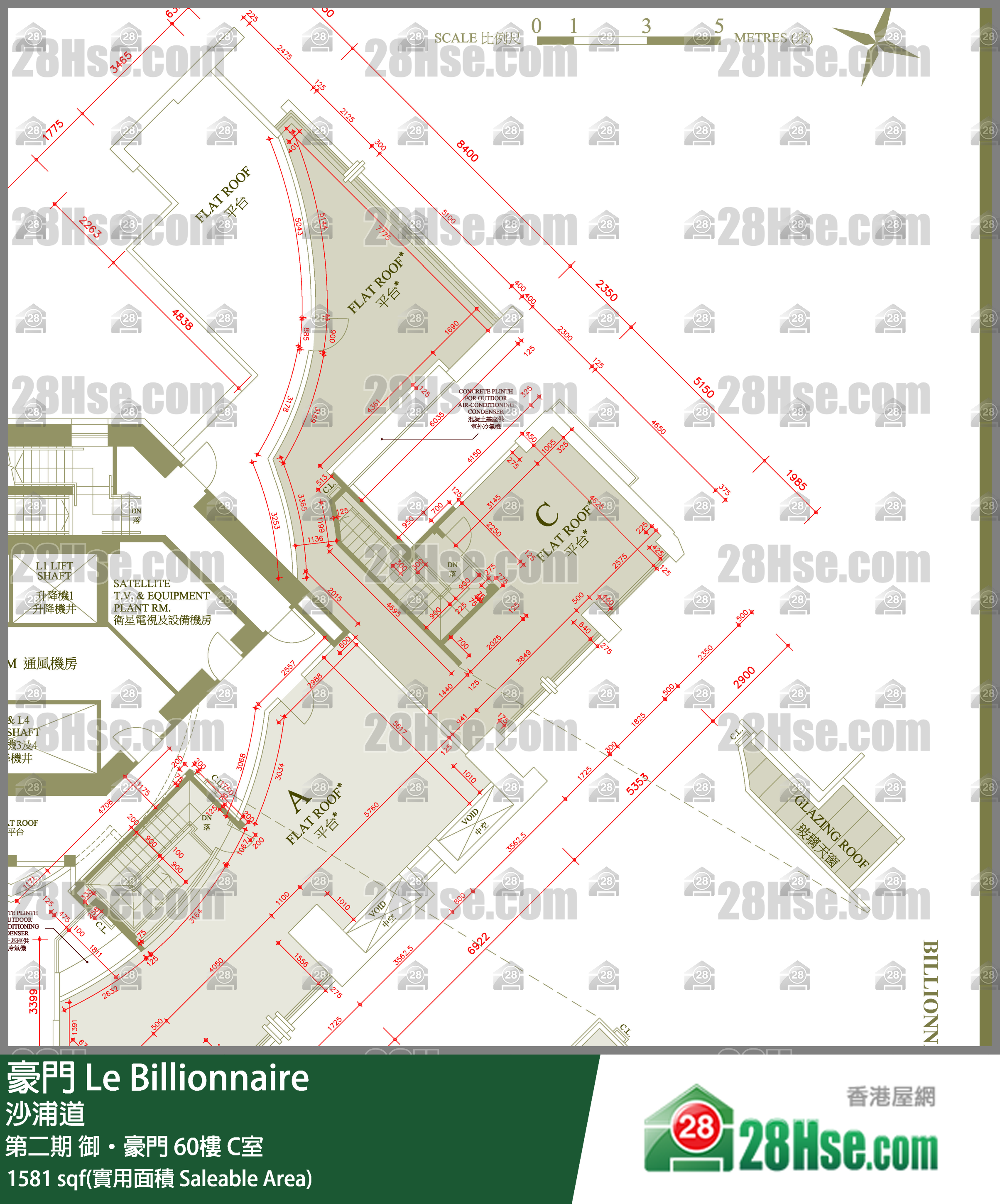 豪門 第二期御‧豪門60樓 C室 平面圖