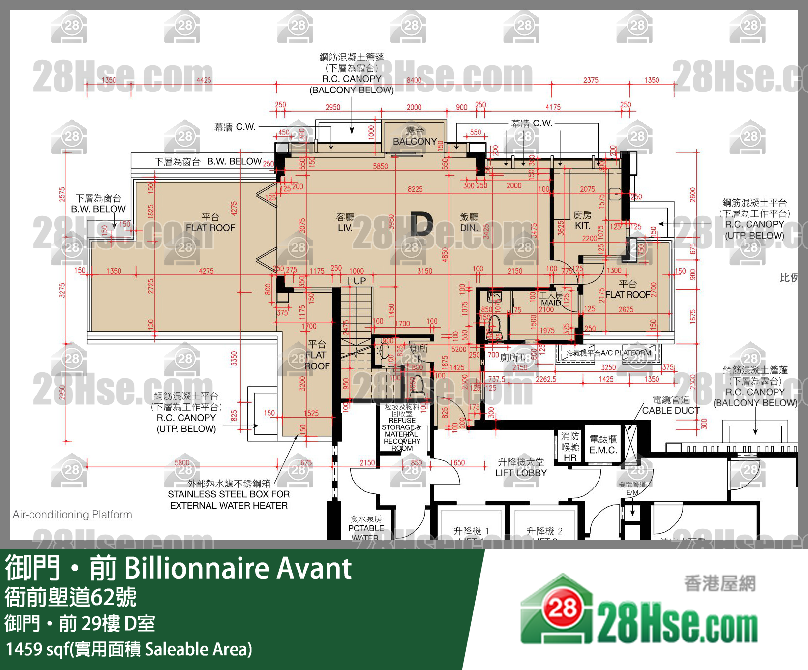 御門前 御門‧前29樓 D室 平面圖