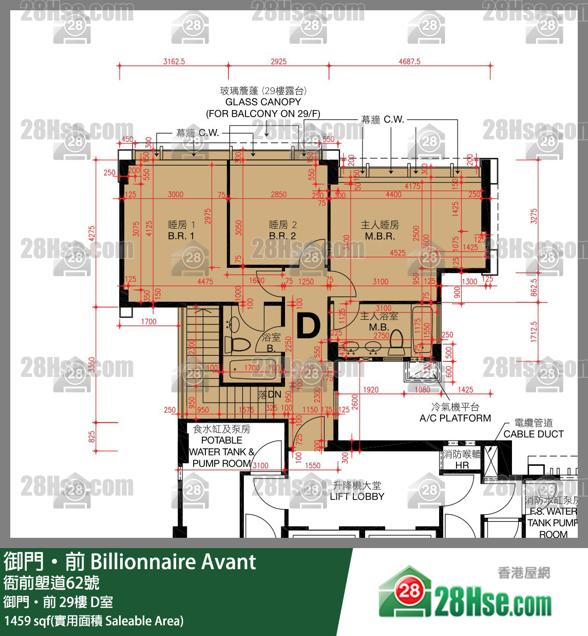 御門前 御門‧前29樓 D室 平面圖