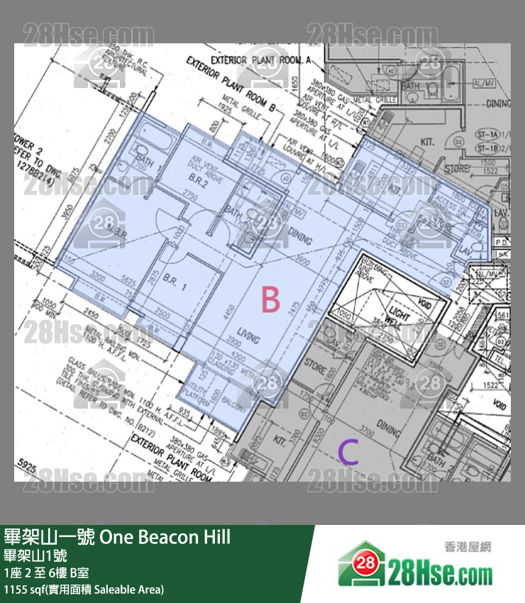 One Beacon Hill Unit FloorPlan (Provided by 28Hse)