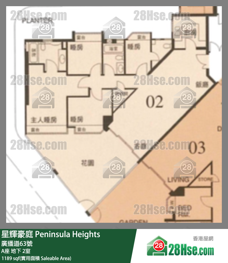 星辉豪庭 A座地下 2室 平面图