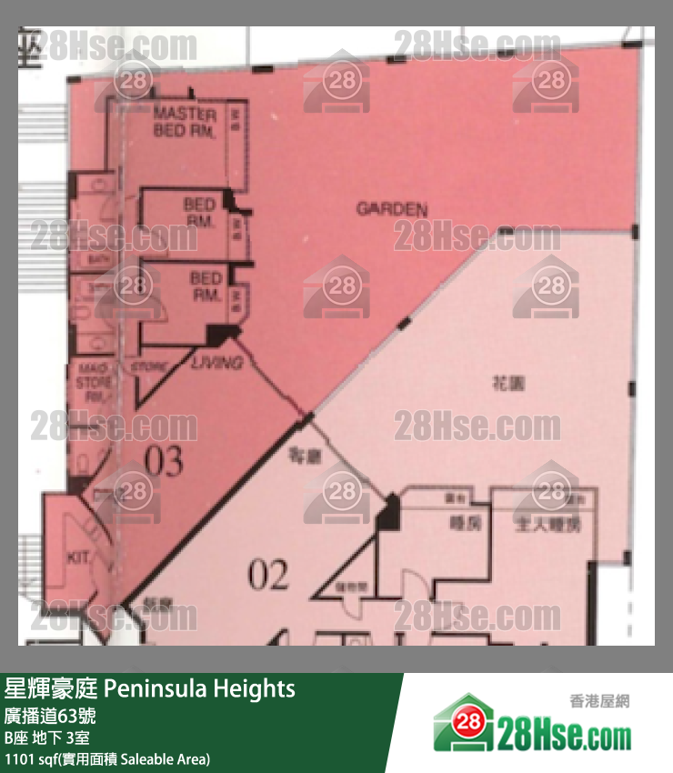Peninsula Heights Unit FloorPlan (Provided by 28Hse)