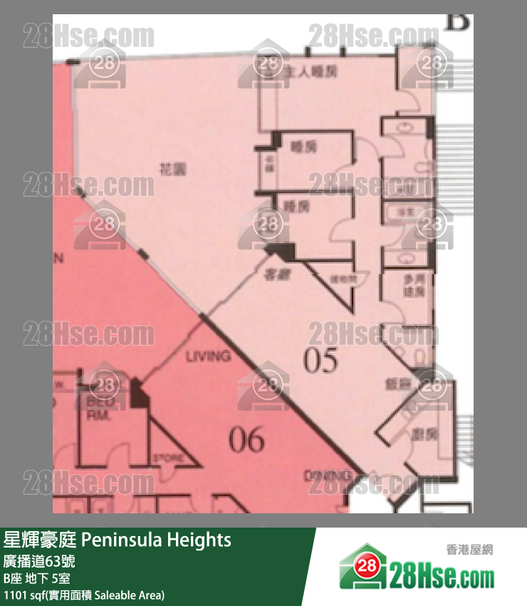 星辉豪庭 B座地下 5室 平面图