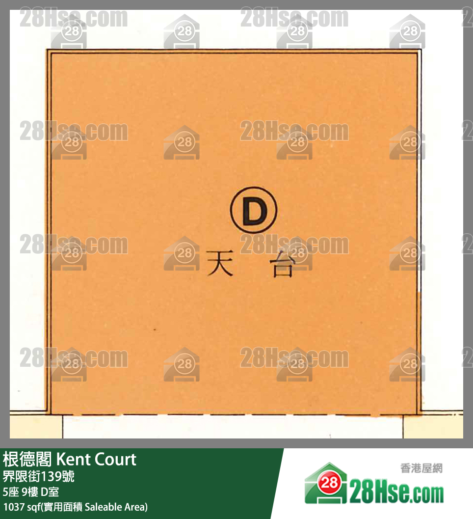 根德閣 5座9樓 D室 平面圖