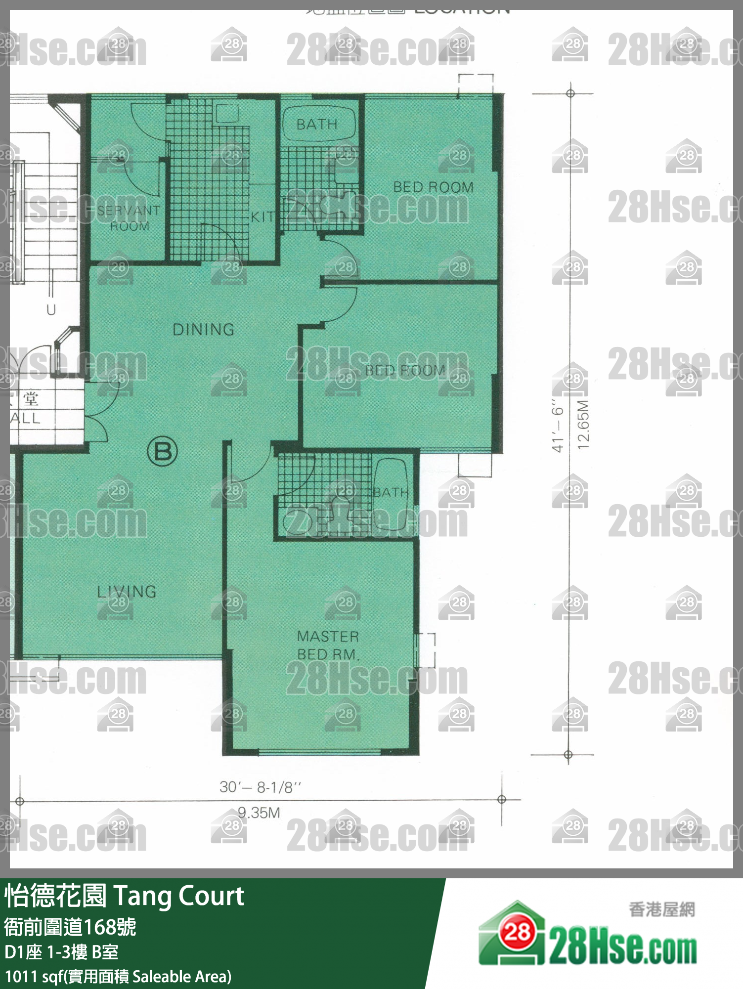 怡德花园 D1座1楼 B室 平面图