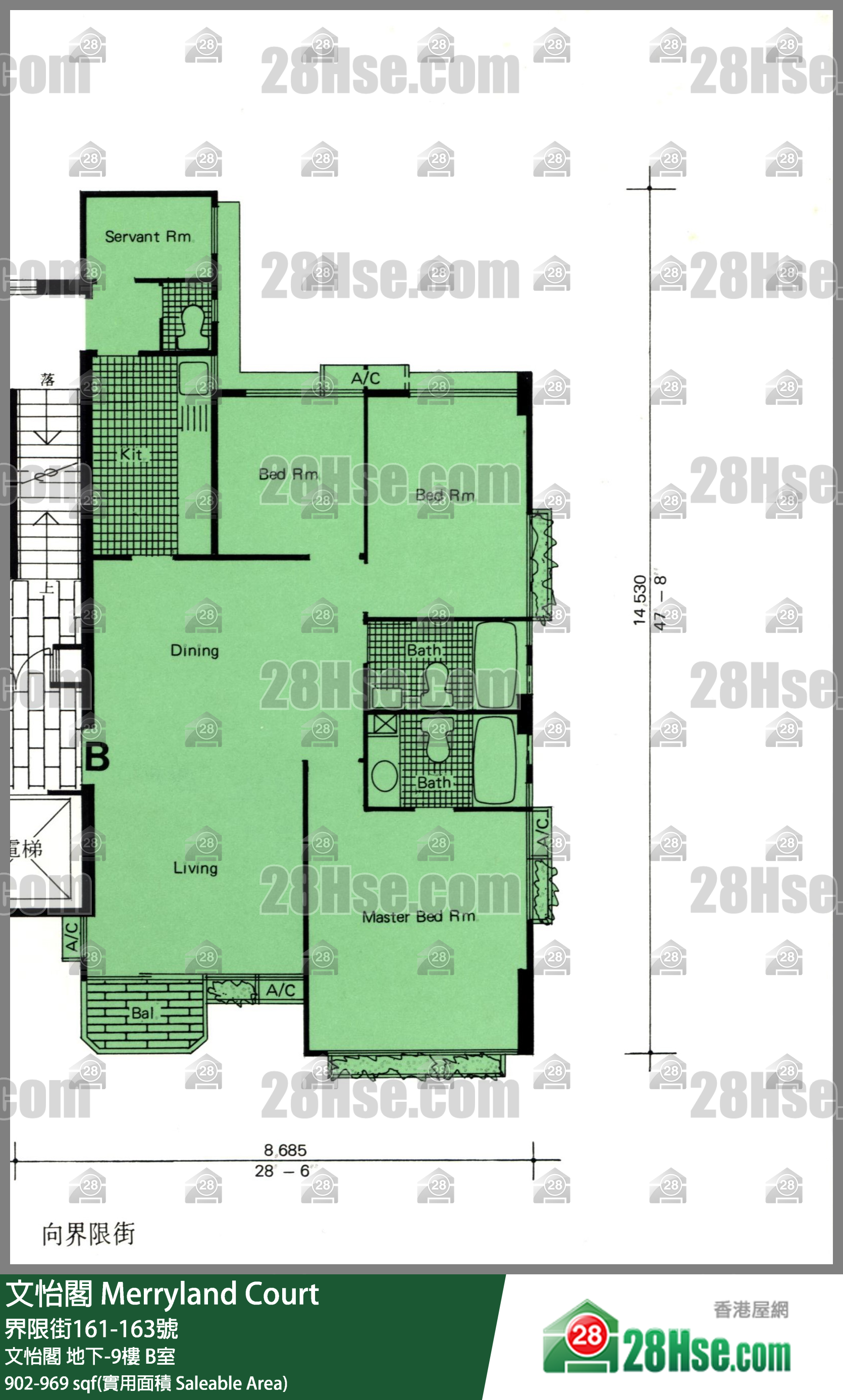 文怡阁 文怡阁8楼 B室 平面图