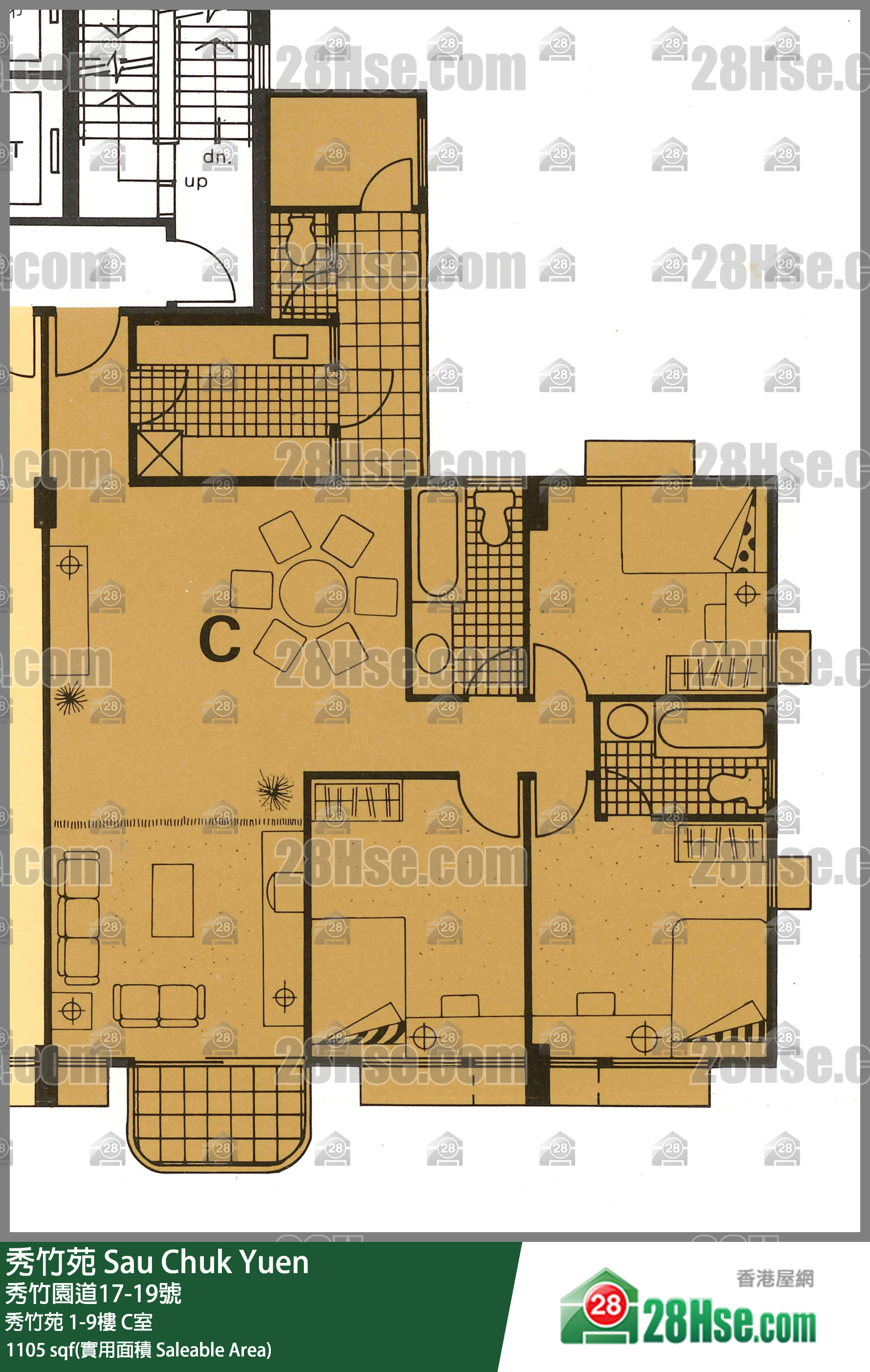 秀竹苑 秀竹苑 6樓 C室 平面圖