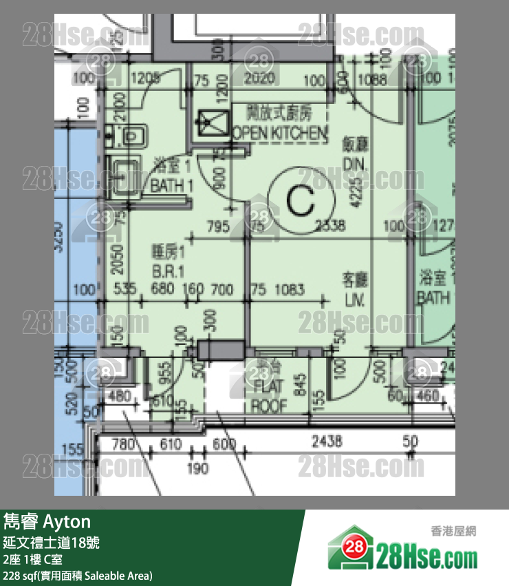 雋睿 2座 1樓 C室 平面圖