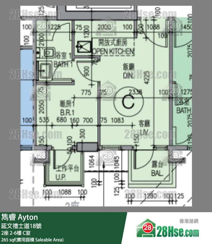 隽睿 2座 2楼 C室 平面图