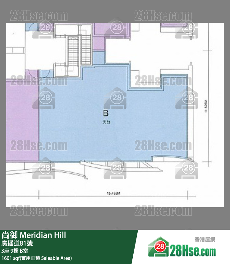 尚御 3座 9楼 B室 平面图
