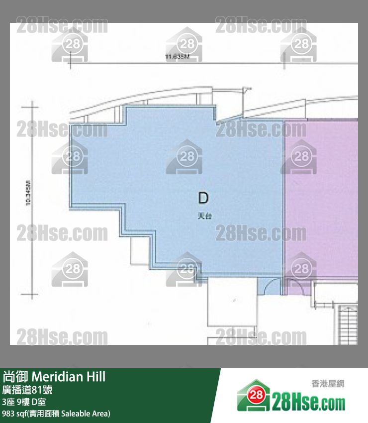 尚御 3座9樓 D室 平面圖