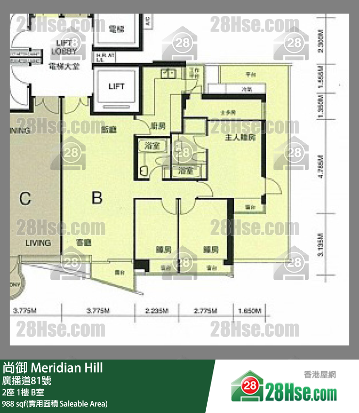 尚御 2座1樓 B室 平面圖