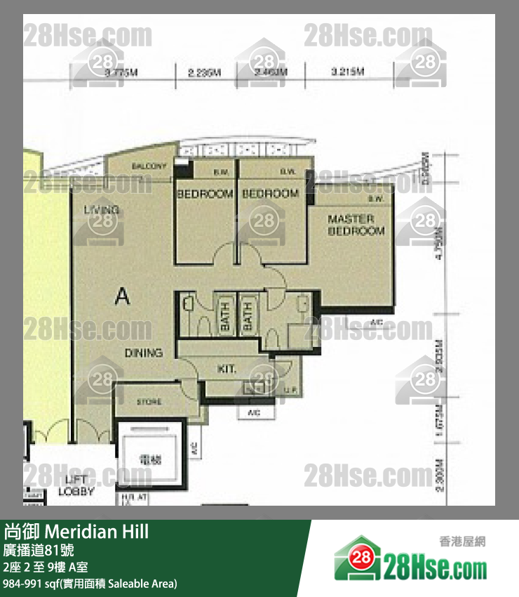 尚御 单位平面图(由 28Hse 提供)