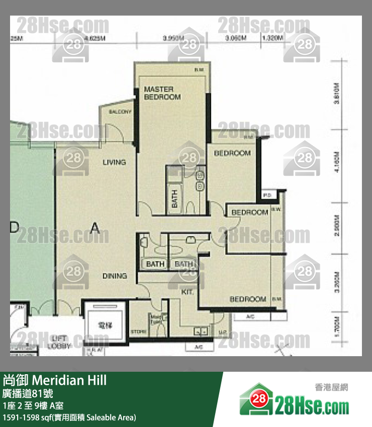 尚御 1座 3樓 A室 平面圖