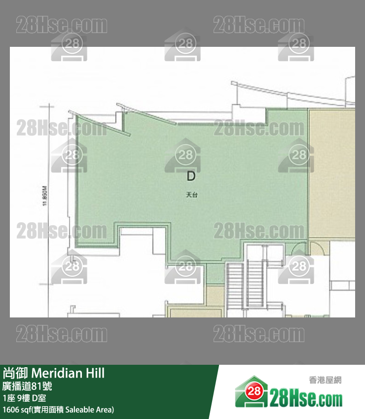 尚御 1座9樓 D室 平面圖