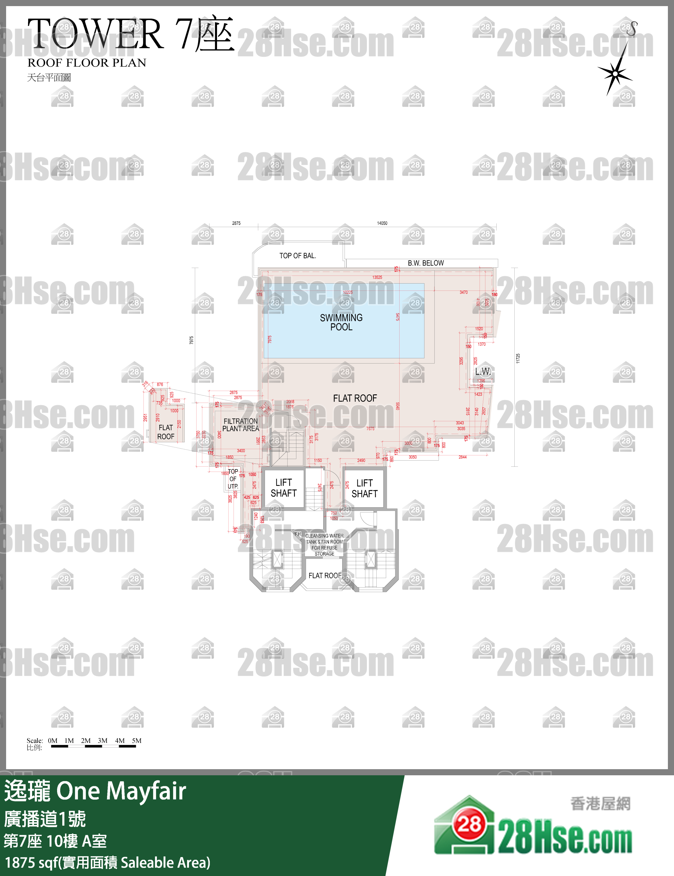 逸瓏 第7座10樓 A室 平面圖