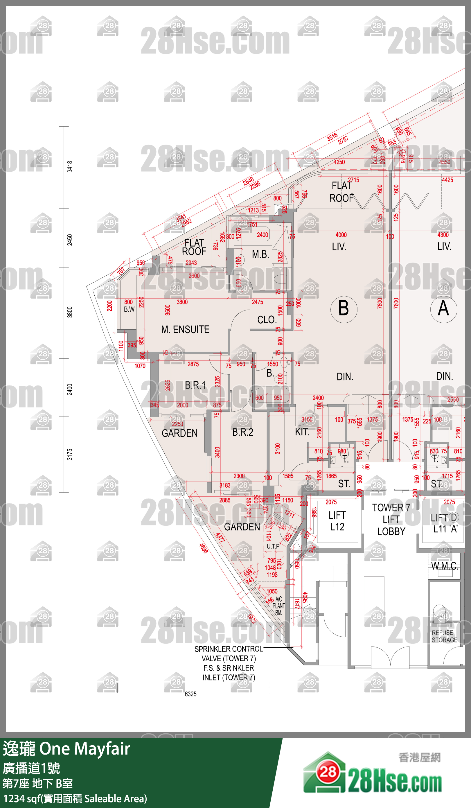 逸瓏 第7座地下 B室 平面圖