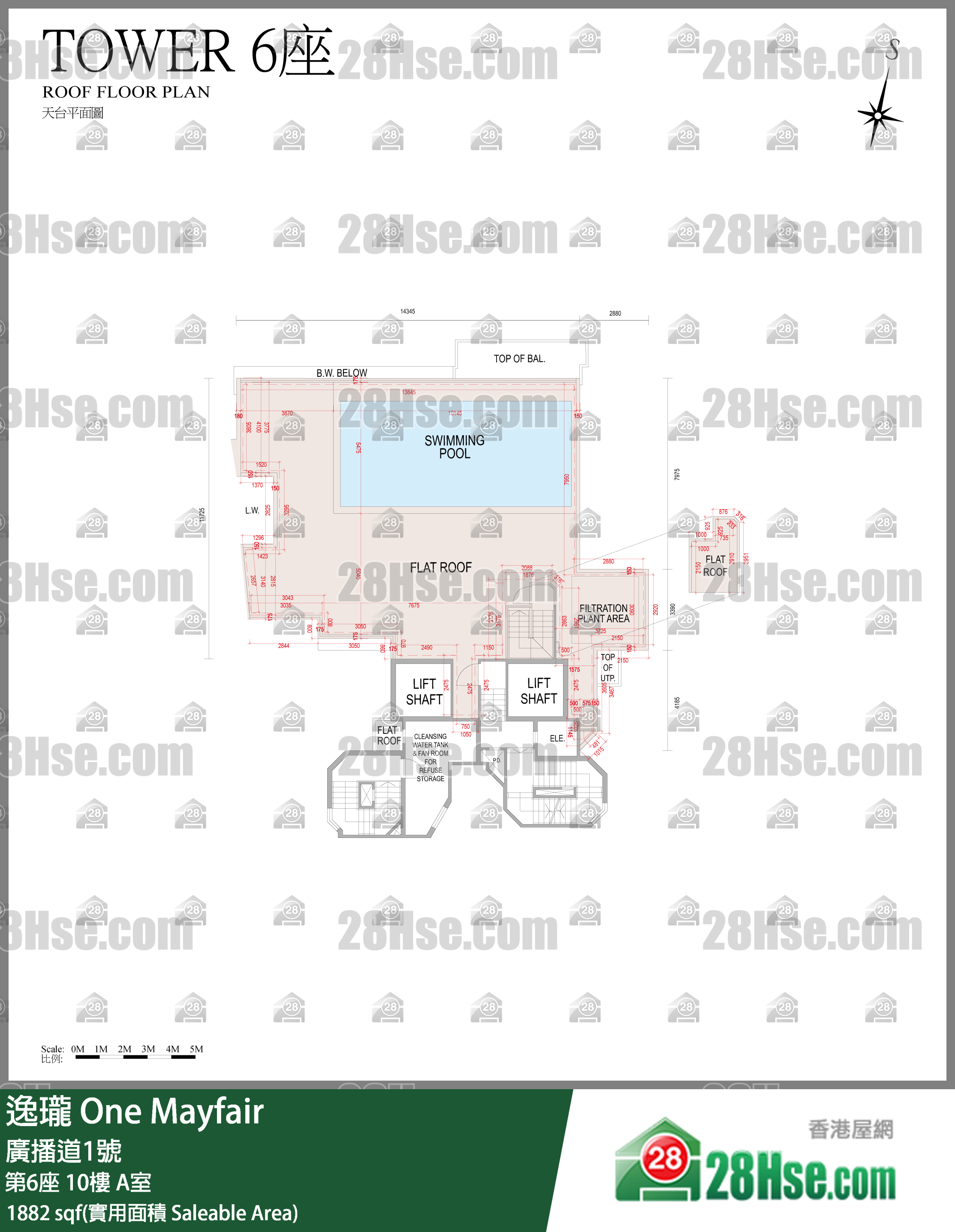 逸瓏 第6座10樓 A室 平面圖