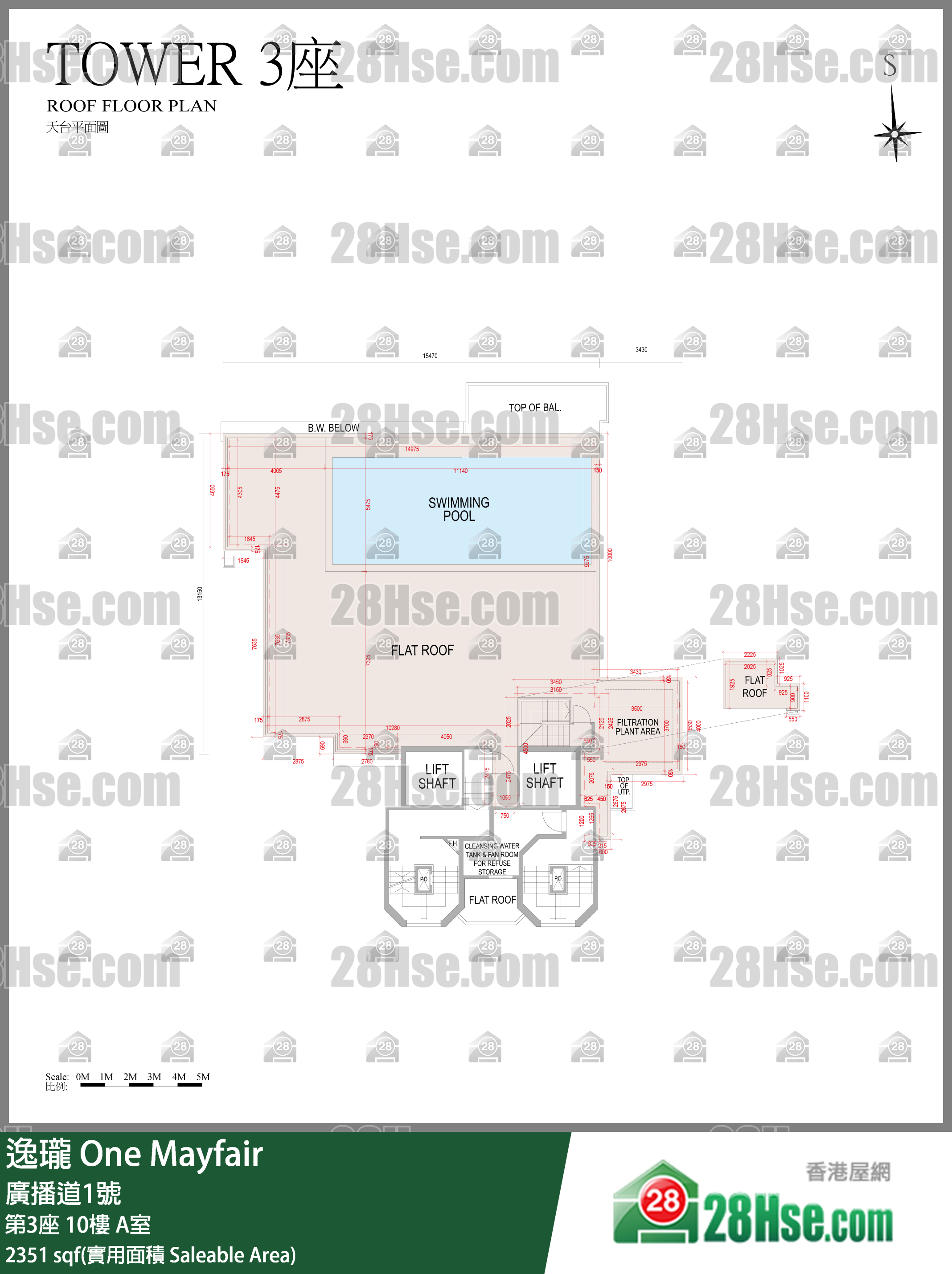 逸瓏 第3座10樓 A室 平面圖