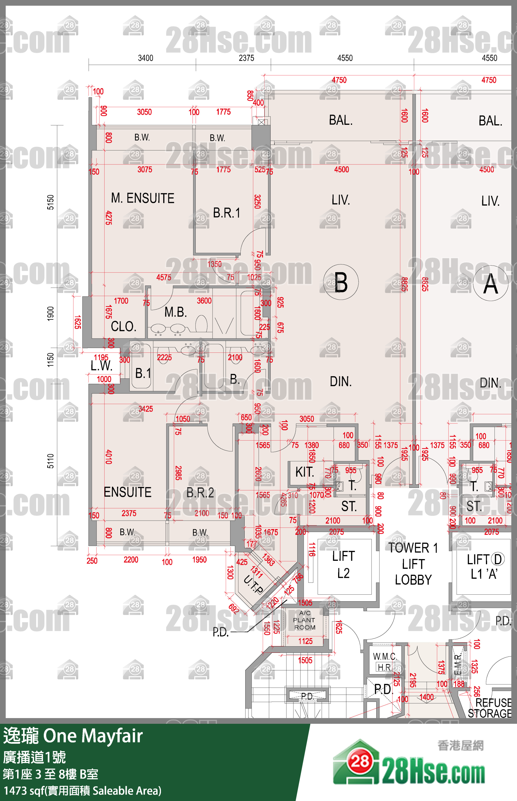 逸珑 单位平面图(由 28Hse 提供)