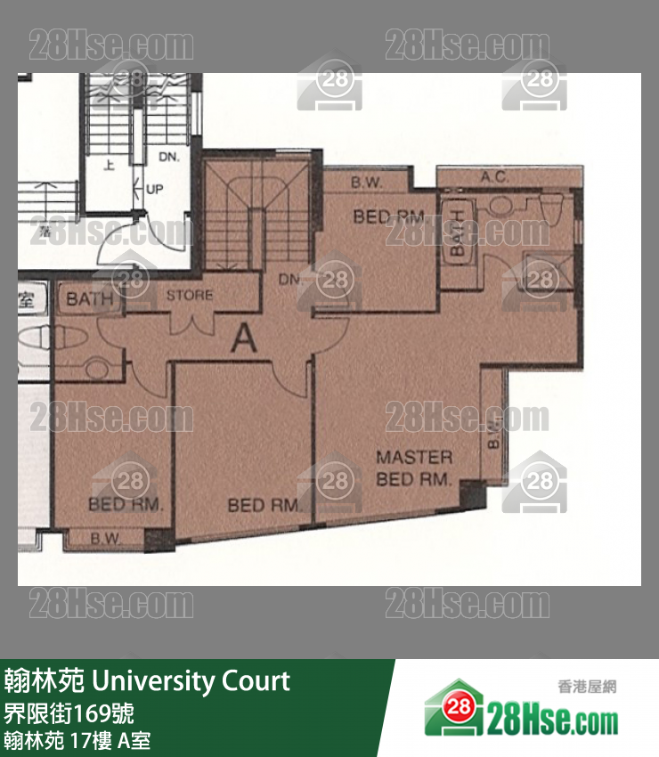 翰林苑 翰林苑17樓 A室 平面圖