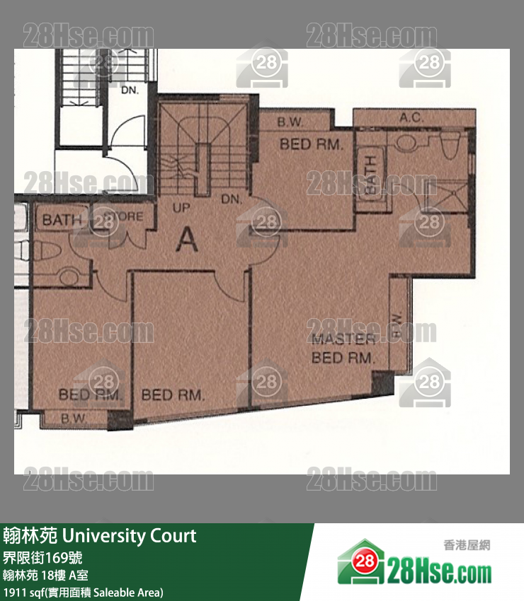 翰林苑 翰林苑18樓 A室 平面圖