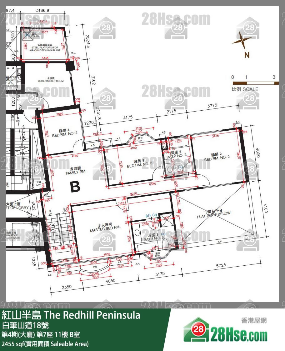 紅山半島 第4期(大廈)第7座11樓 B室 平面圖
