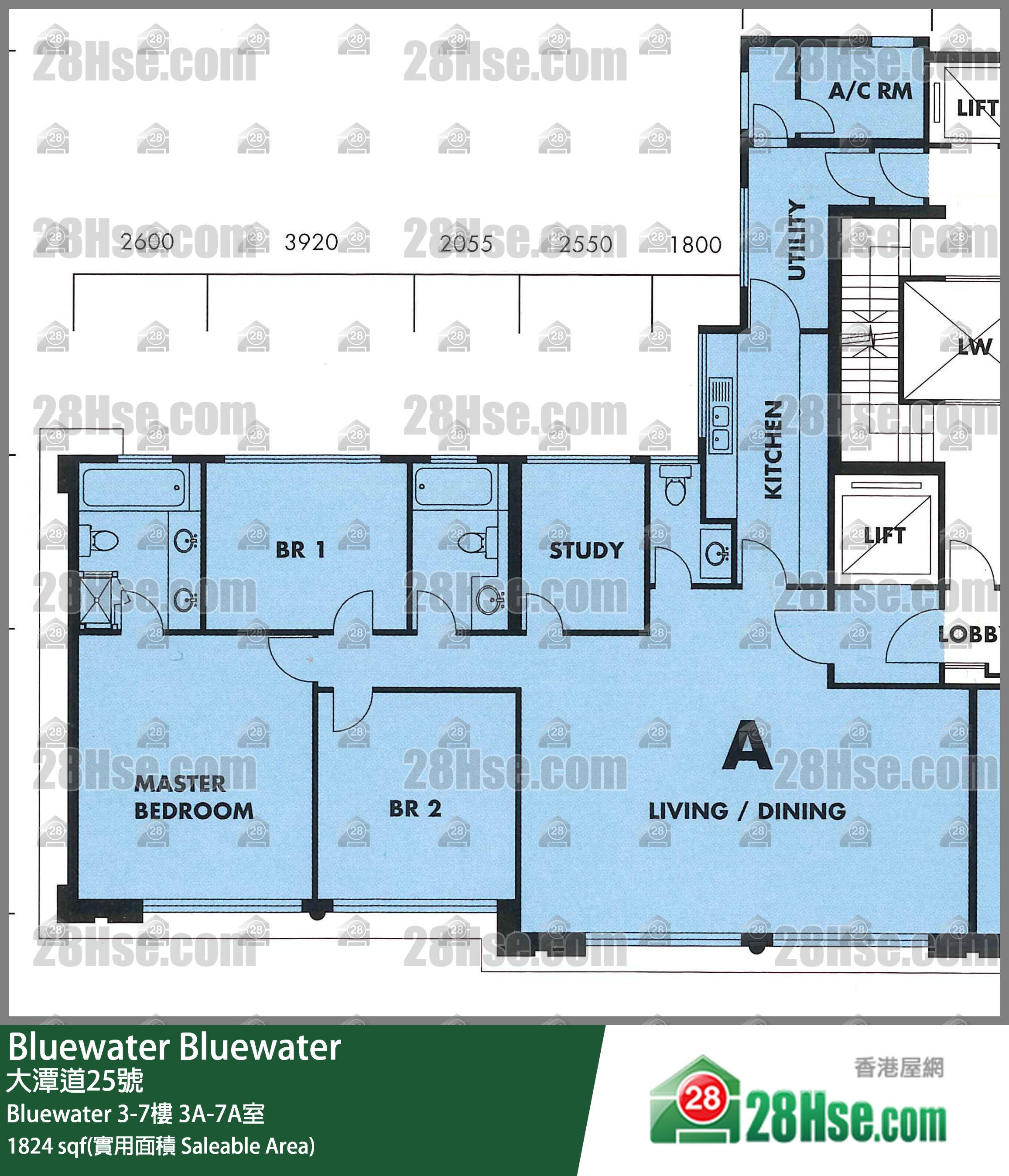Bluewater Bluewater3楼 3A室 平面图
