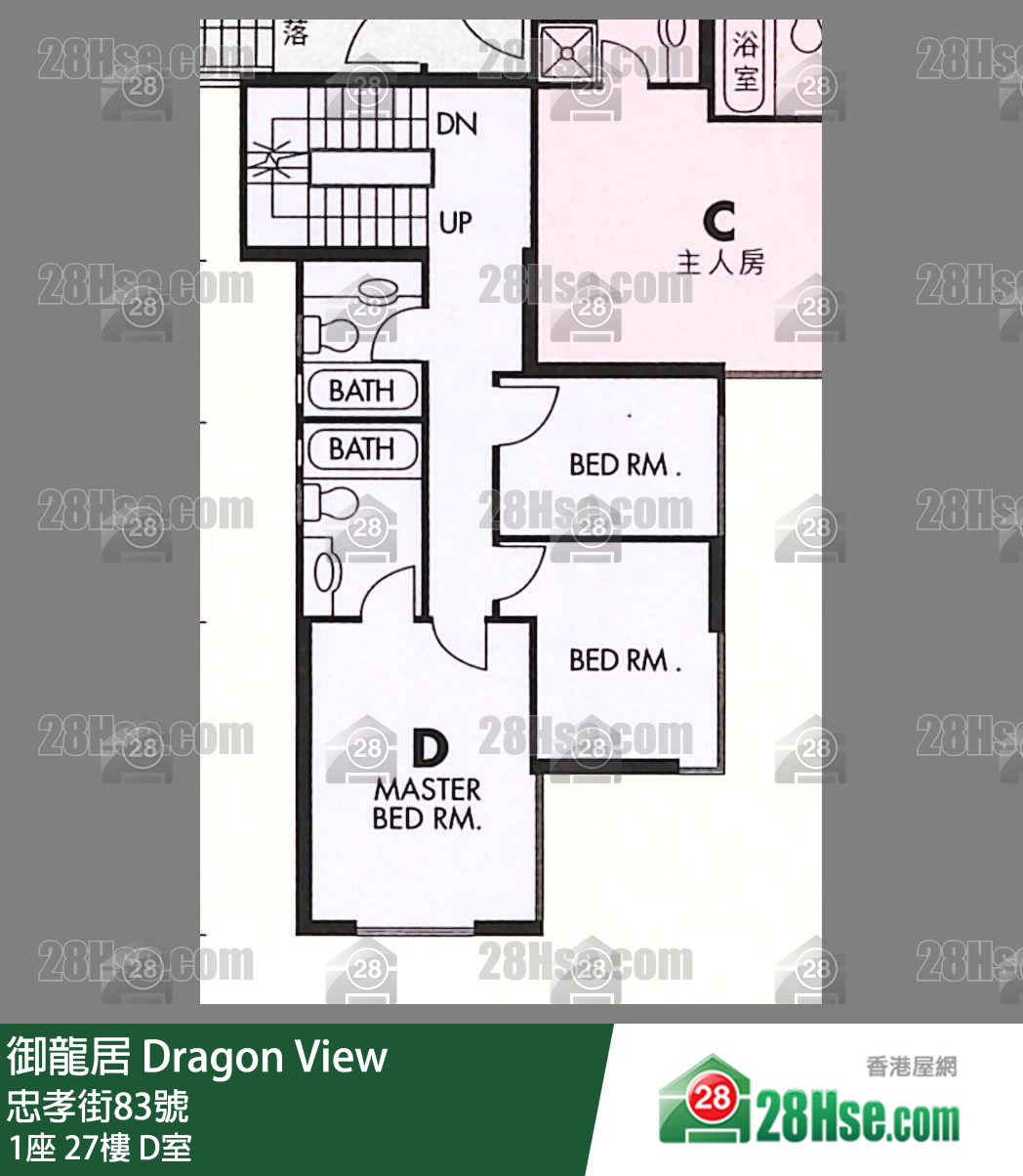 御龍居 1座26樓 D室 平面圖