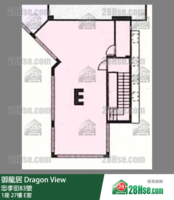 御龍居 1座26樓 E室 平面圖
