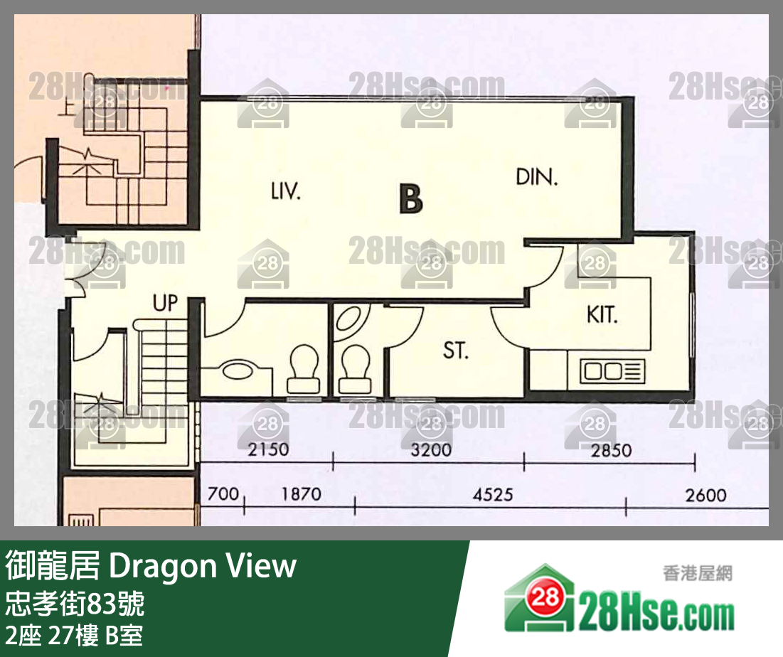 御龍居 2座27樓 B室 平面圖