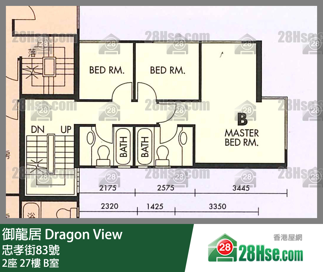 御龍居 2座27樓 B室 平面圖