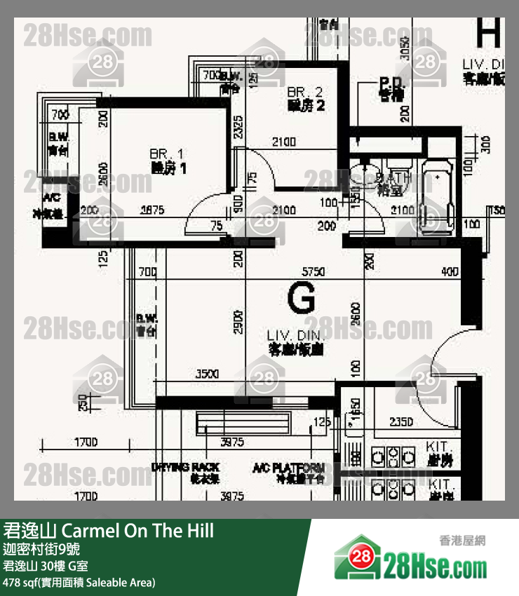 君逸山 君逸山30樓 G室 平面圖