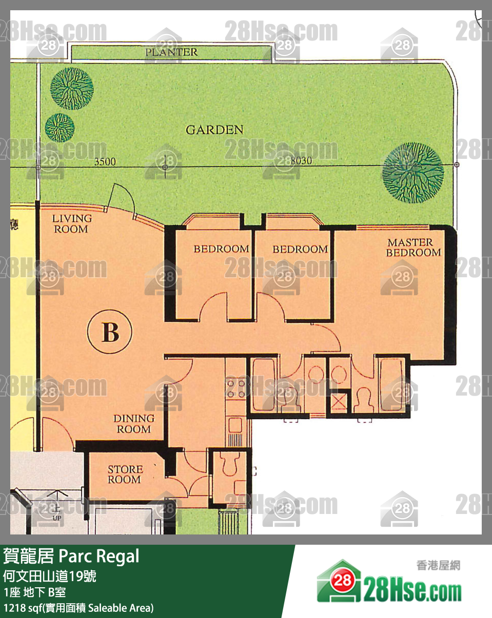 賀龍居 1座地下 B室 平面圖