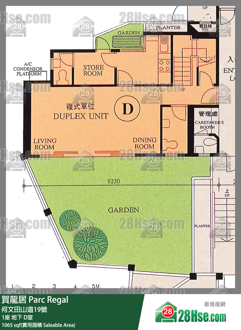 賀龍居 1座地下 D室 平面圖