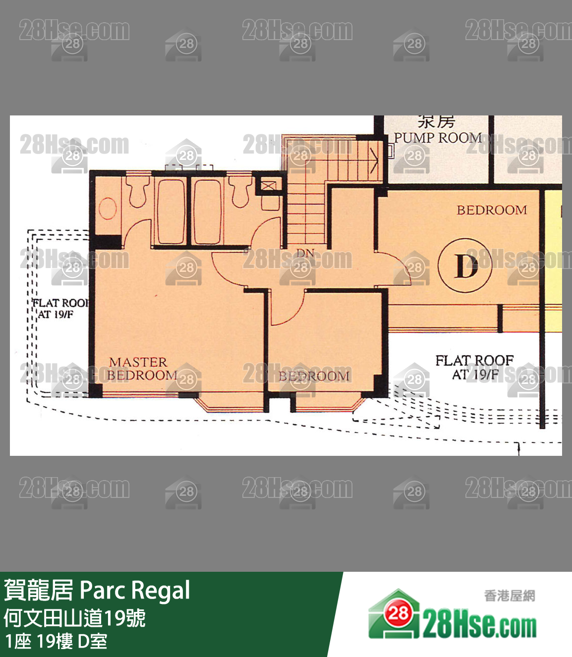 贺龙居 单位平面图(由 28Hse 提供)