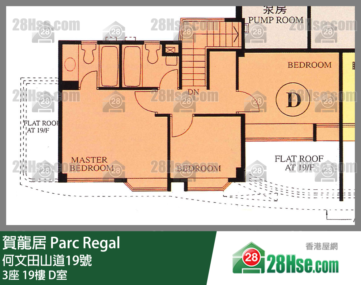 贺龙居 3座 19楼 D室 平面图