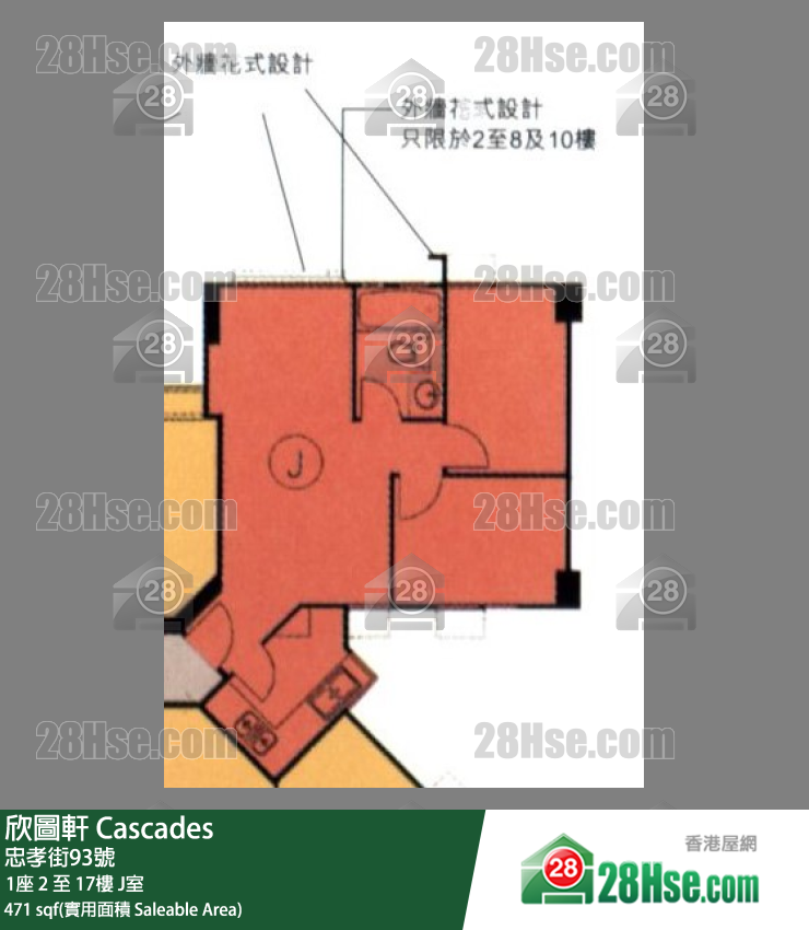 欣圖軒 1座10樓 J室 平面圖