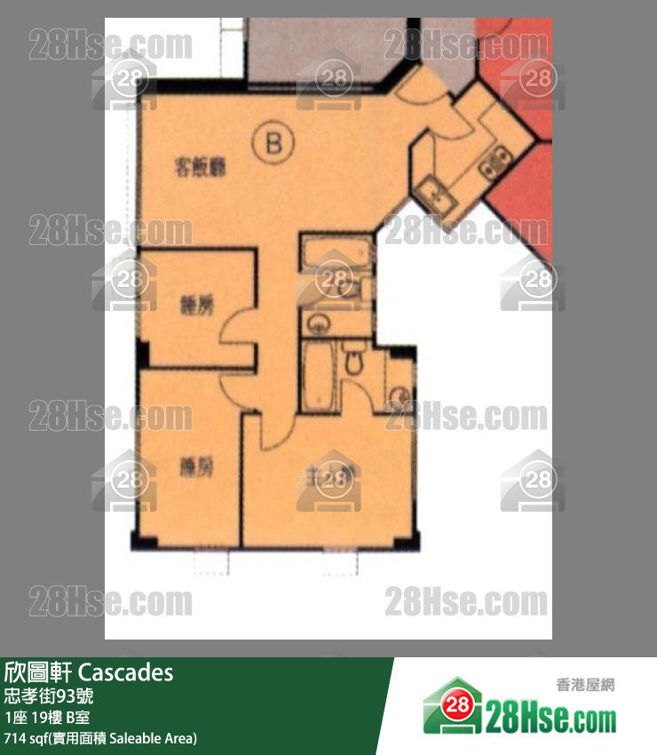欣圖軒 1座19樓 B室 平面圖