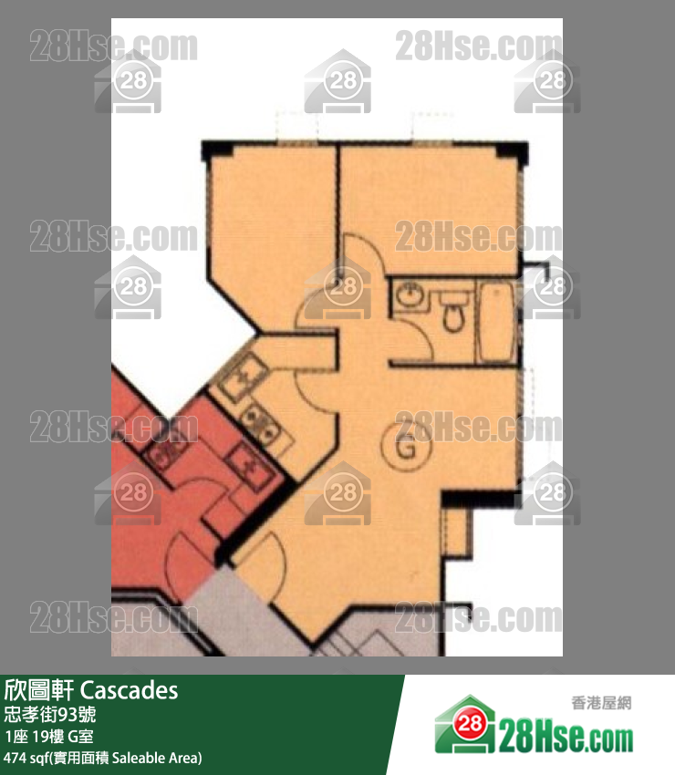 欣圖軒 1座19樓 G室 平面圖