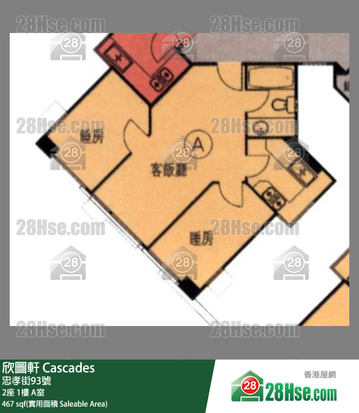 欣圖軒 2座 1樓 A室 平面圖