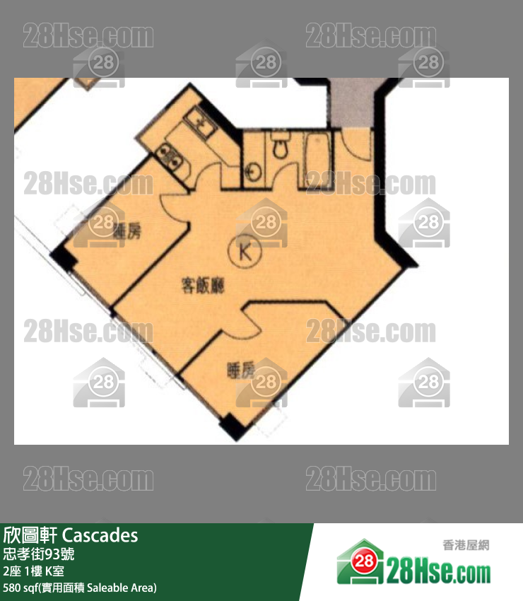 欣圖軒 2座 1樓 K室 平面圖