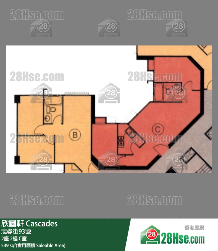 欣圖軒 2座2樓 C室 平面圖